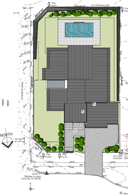 Site Plan for a Custom Designed 2 Storey Home Design